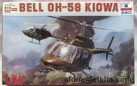 ESCI 1/48 Bell OH-58 Kiowa, 4062 plastic model kit